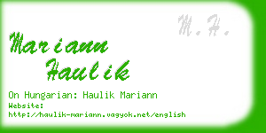 mariann haulik business card